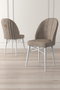 Hanah Home Ritim - Cappuccino y Blanco (Set de 6 piezas)